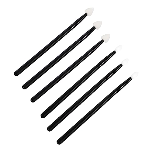 DEARMAMY 6 Stück Make-up-Pinsel-Set Augen-Make-up-Pinsel Gesicht Tragbarer Kosmetikpinsel Make-up-Lippenpinsel lidschatten Kosmetischer Lippenmaskenpinsel Lippenbürste Kieselgel Schwarz von DEARMAMY