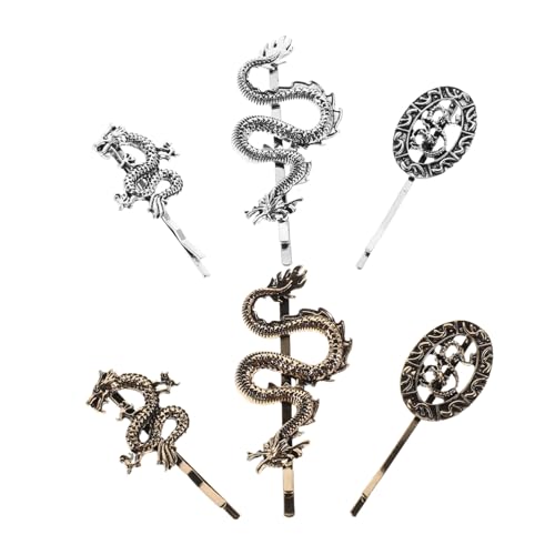 DEARMAMY 6 Stück Metall Drachen Haarklammern Retro Vintage Punk Haarspangen für Frauen Mädchen Halloween Party Robuste Dekorative Haarschmuck in Gold und Silber DEARMAMY 6 Stück Metall Drachen Haarklammern Retro Vintage Punk Haarspangen für Frauen Mädchen Halloween Party Robuste Dekorative Haarschmuck in Gold und Silber von DEARMAMY