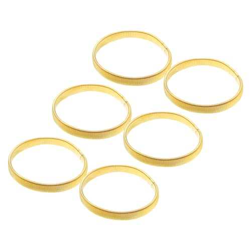 DEARMAMY 6 Stück Metall armbänder Elastisch Rutschfest Sleeve Holder Herren Damen Ärmelhalter Flexibel Verstellbar Langlebig Modisch für Langarm Hemden von DEARMAMY