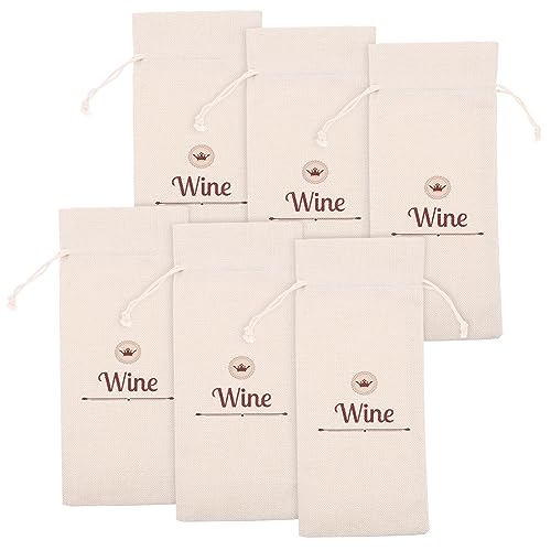 DEARMAMY 6 Stück Rotwein Bündeltaschen Weinflaschentaschen Rotweintaschen Flaschenwickelbeutel Weinverpackungstaschen Weinflaschenbeutel Weinverpackungstaschen von DEARMAMY