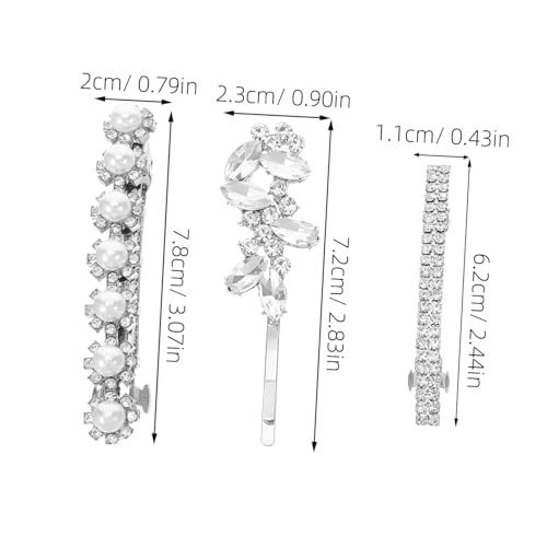 DEARMAMY 6 Stück Teiliges Haarschmuck Funkelnden Kristall-haarspangen Leichte Strass-bobby Pins für Damen und Mädchen Vielseitig Einsetzbar Rutschfest und Angenehm zu Tragen Eleganter von DEARMAMY