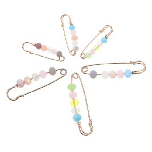 DEARMAMY 6 Stück Teiliges Hosenbund Broschen aus Langlebiger Legierung und Kunststoff Dekorative Taillen Pins zum Festziehen und Fixieren von Jeans Hosen Röcken Glatte Oberfläche Kratzfrei von DEARMAMY