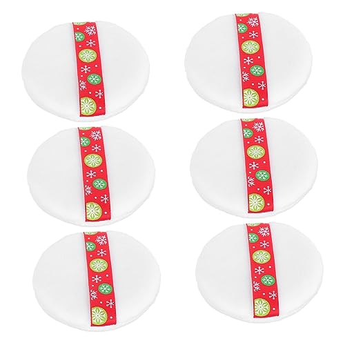 DEARMAMY 6 Stück Teiliges Makeup Puderquaste mit Band Professioneller Vielseitiger Makeup Schwamm für Flüssige und Pudrige Foundation zur Haut für Täglichen Gebrauch von DEARMAMY