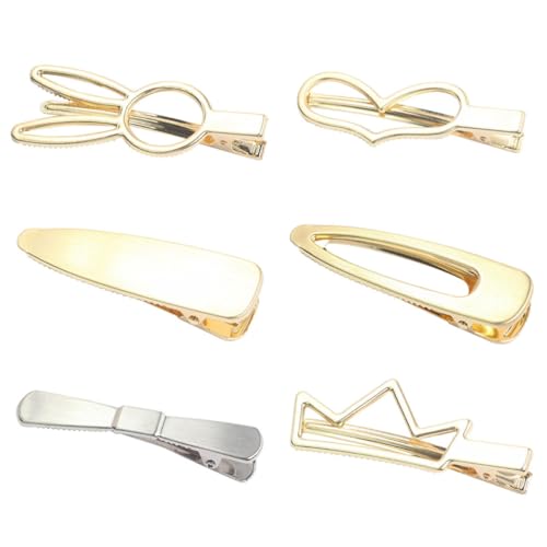 DEARMAMY 6 Stück Teiliges Metall haarklammern Entenform Langlebige Legierung Haarnadeln für Mädchen und Frauen Einfacher Halt Elegantes Design Vielseitiger Haarschmuck von DEARMAMY