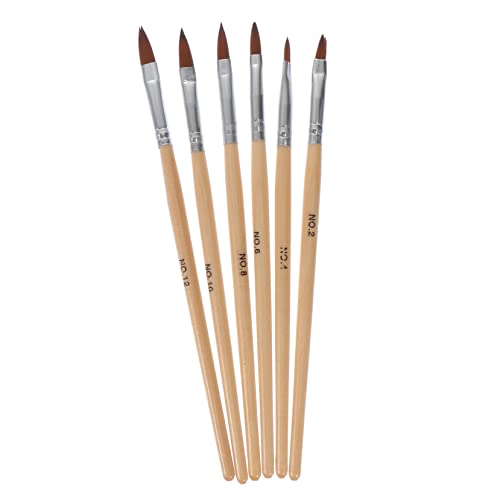 DEARMAMY 6 Stück Teiliges Nagelkunst Pinselset Multifunktionale Maniküre und Malpinsel für Gel Nägel für Zeichnungen und Blumenmalerei Fingernägeln von DEARMAMY