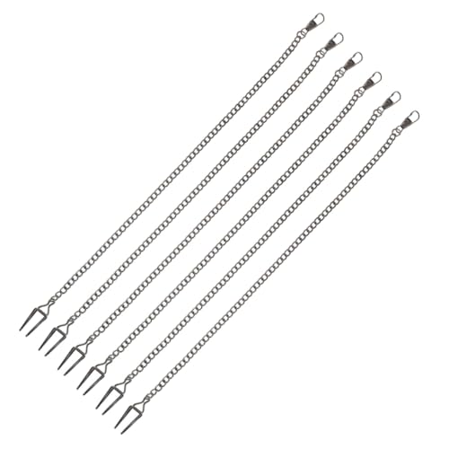 DEARMAMY 6 Stück Teiliges Set Taschenuhrketten aus Metalllegierung Vintage Fob Accessoires Stilvolle Uhrenketten für Formelle Anlässe Passend Einfache Befestigung Elegantes für Herren von DEARMAMY