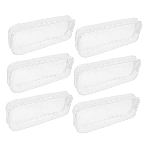 DEARMAMY 6 Stück Teiliges Transparente Stifteetui Wasserdichtes Make Up Täschchen für zur Aufbewahrung von Kosmetik und Schreibwaren von DEARMAMY