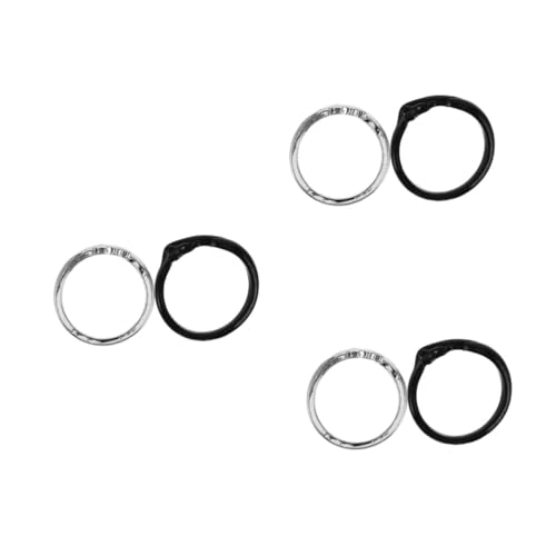 DEARMAMY 6 Stück Verstellbare Angel Devil Partner Ringe Langlebiger Modisches Paar Schmuck für Damen und Herren Robust Leicht Vielseitig Kombinierbar von DEARMAMY