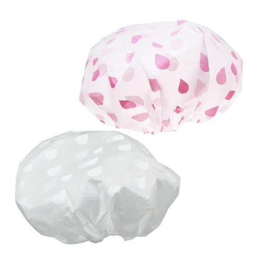 DEARMAMY 6 Stück Wasserdichte Haarkappe Damen wasserdicht Duschhaube Männer Duschmütze Duschhut Damen Badehut Duschhaube im Badezimmer Küchenhut von DEARMAMY