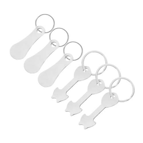 DEARMAMY 6 Stücke Edelstahl Einkaufswagen Token Schlüssel Tokens Schlüssel Für Einkaufswagen Zubehör von DEARMAMY
