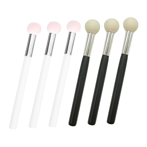 DEARMAMY 6Stücke Teiliges Concealer Pinsel mit Schwammkopf Make Up Schwämme für Präzises Auftragen für Gesicht und Detail Make Up für Damen von DEARMAMY