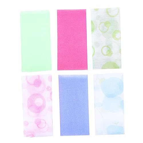 DEARMAMY 6Stücke Teiliges Duschhandtuch aus Komfortable Hautpeeling Handtücher für Effektive Körperreinigung für Zuhause Reisen und Camping von DEARMAMY