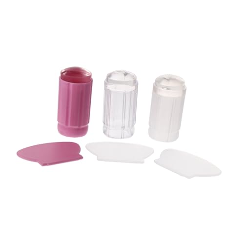 DEARMAMY 6Stücke Teiliges Nagelstempel Set Mit Kappen Nageldruck Für DIY Nail Art Transparente Und Farbige Stempel Für Maniküre Designs Langlebig Und Einfach von DEARMAMY