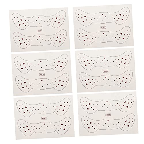 DEARMAMY 6blätter Hautflecken Tattoos Aufkleber Für Gesicht Temporäre Gesichtsaufkleber Hautflecken-transfer-tattoos Einfache Anwendung Und Entfernung von DEARMAMY