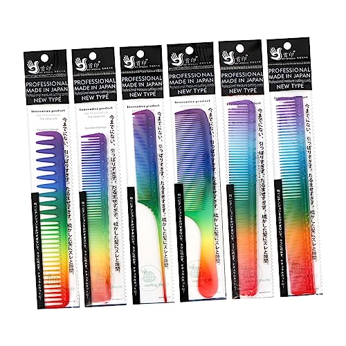 DEARMAMY 6stücke Bunte Haarkämme Aus Kunststoff Tragbares Haarkämme Und Haarbürsten Für Frauen Und Mädchen Und Leicht von DEARMAMY