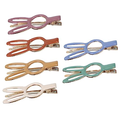 DEARMAMY 6stücke Haarspange Mit Clips in Hasenform Cartoon Design Leuchtende Farben Mädchen Haarspangen Metall Kopfschmuck Für Partys Und Alltag von DEARMAMY