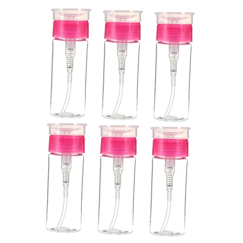 DEARMAMY 6stücke Pumpflasche Für Nagellackentferner Flasche Zum Push down Transparente Flüssigkeitsaufbewahrungsflasche Geeignet Für Make-up-entferner Lotion Und Toner von DEARMAMY