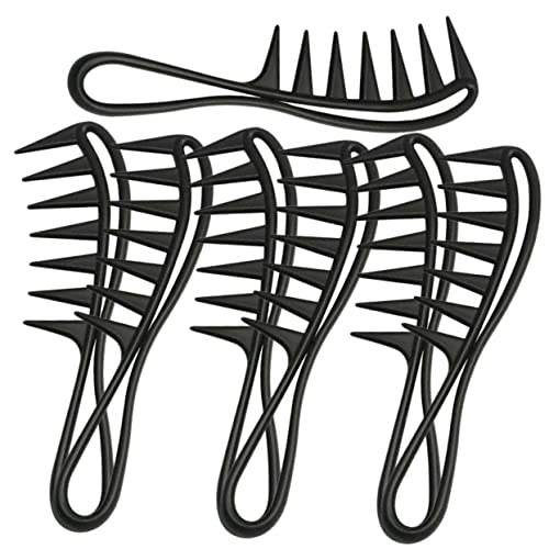 DEARMAMY 7 Stück Teiliges Breites Kammset für Nasses Haar Entwirrender für Lockiges Haar Haarstyling Tool für Männer und Strapazierfähiges Material zur Kopfhaut von DEARMAMY