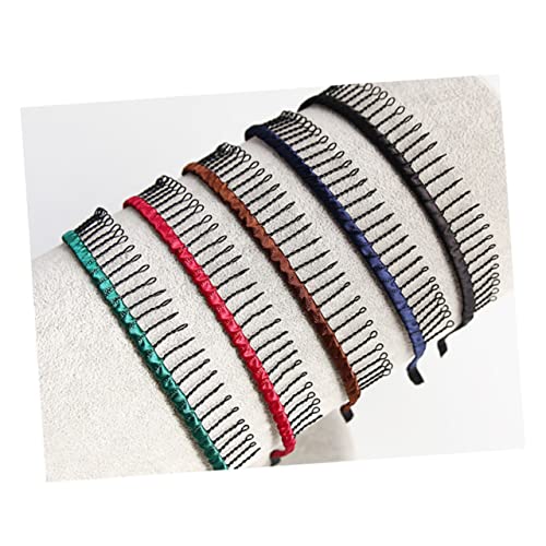 DEARMAMY 7Stücke Teiliges Haarnadel Mit Langen Metallzähnen Rutschfeste Haarreifen Für Damen Und Herren Sport Make Up Und Gesichtswäsche Verschiedenen Farben Erhältlich von DEARMAMY