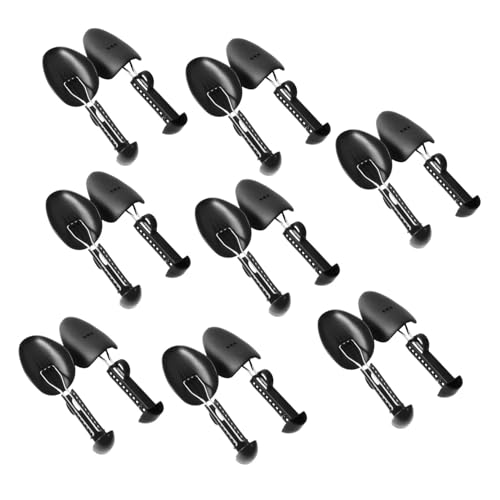 DEARMAMY 8 Paare Einstellbare tütze Stiefelzehenstrecker Schuhstrecker Schuhbaum Kunststoff Schuhbahn Schuhförmige Einsätze Schuhweitenstretcher für Damen Schuhweiter Plastik Schwarz von DEARMAMY