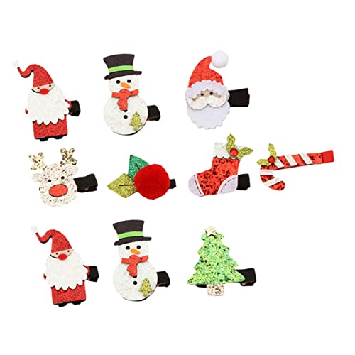 DEARMAMY 8 Sätze Weihnachts Haarspangen Set Teiliges Set mit Niedlichen Haarclips im Weihnachtsdesign für Damen mit Klassischen Motiven Wie Rentieren Weihnachtsmann und Mehr für Festliche von DEARMAMY