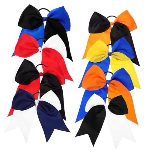 DEARMAMY 8 Stück Fliege Bunte Ripsband Haargummis Haarbänder Haar Accessoires Für Babys Mädchen Neugeborene Säuglinge Pferdeschwanz Kleinkinder Große Haar Accessoires Für von DEARMAMY