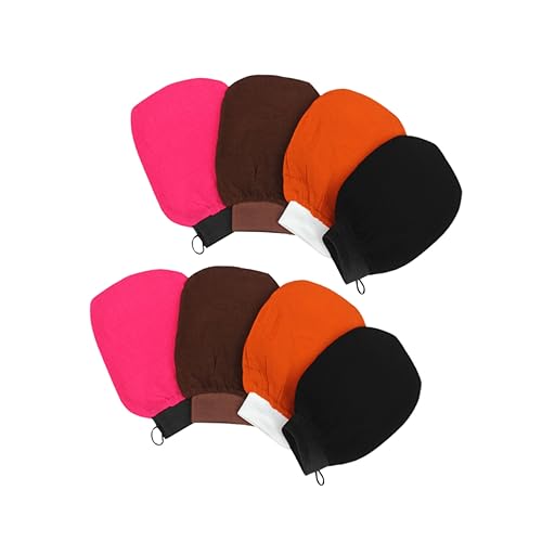DEARMAMY 8 Stück Handschuhe schrubben Duschbadehandschuh Peelinghandschuhe Duschhandschuh-Peeling handtücher Peeling-Massagegerät für den Körper Badhandschuhe Badeschrubber Zufällige Farbe von DEARMAMY
