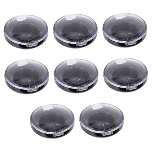 DEARMAMY 8 Stücke Kosmetik Organizer Boxen 19mm Kleine Lidschatten Behälter Leere Nachfüllbare Make Up Paletten für Reisen Transparent Lidschatten Aufbewahrung von DEARMAMY