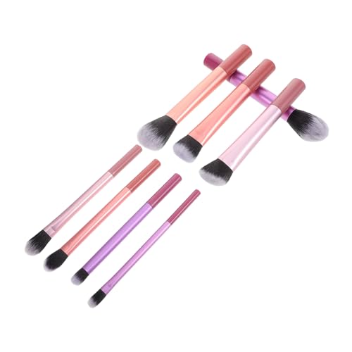 DEARMAMY 8 Stück Teiliges Make Up Pinsel Set mit Foundation Lidschatten Concealer und Puderpinseln Leichte Ergonomische Griffe Sanfte Borsten für Empfindliche Haut für Reisen und von DEARMAMY
