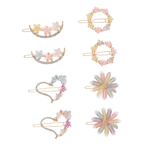 DEARMAMY 8 Stück Teiliges Set Blumen Haarspangen für Damen Dekorative Haarklammern Eleganter Haarschmuck für Besondere Anlässe Passend für Jeden Haarstil und Farbton von DEARMAMY