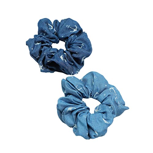 DEARMAMY 8 Stück Denim Haargummis Dehnbare Haarbänder Pferdeschwanzhalter für Damen Haar Accessoires Elastische Haargummis für Mädchen von DEARMAMY