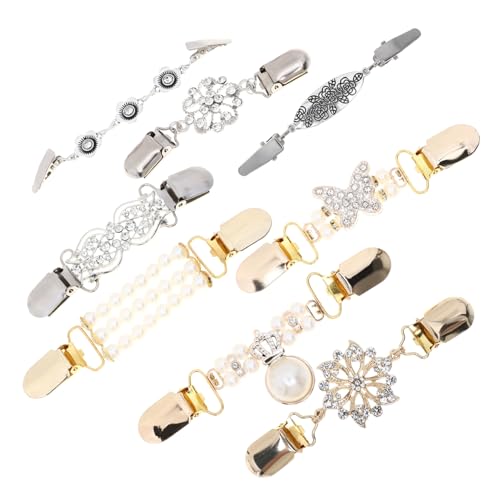 DEARMAMY 8er Set Vintage Strickjacken Clips Damen Cardigan Clips Aus Für Kleider Pullover Und Schals Stilvolle Modeaccessoires Für Jeden Anlass von DEARMAMY