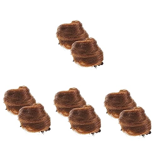 DEARMAMY 8stücke Katzenohren Haarknoten Haarteil Mit Krallen-clip Synthetische Dutt-extensions Für Modische Hochsteckfrisuren Für Frauen Und Mädchen von DEARMAMY