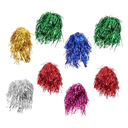 DEARMAMY 8stücke Perücke Für Frauen Party Weihnachten Cosplay Kostüm Accessoire Glitzer Lametta Erwachsene Mädchen Spaß Haar Schillernd Glänzend Metallisch Kleid Dekoration von DEARMAMY