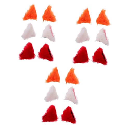 DEARMAMY 9paare Pärchen Cosplay Katzenohren Haarclip Plüsch Haaraccessoires Für Kostümpartys Süße Ohren Haarpins Für Damen Und Mädchen von DEARMAMY