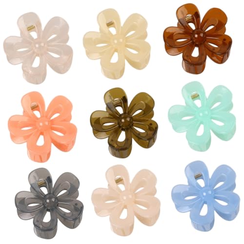 DEARMAMY 9stücke Blumen-haarspangen Für Frauen Und Mädchen Haarklammern Zubehör Filigrane Haarspangen Aus Hochwertigem Material Für Büro Schule Und Partys von DEARMAMY