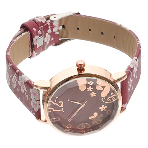 DEARMAMY Anschauen Uhren Uhr im Freizeitstil Freizeituhr Uhr weiblich elegant Frauen quarzuhr Armbanduhr für Damen Exquisite Armbanduhr tragbare Damenuhr weibliche Armbanduhr Glas rot von DEARMAMY