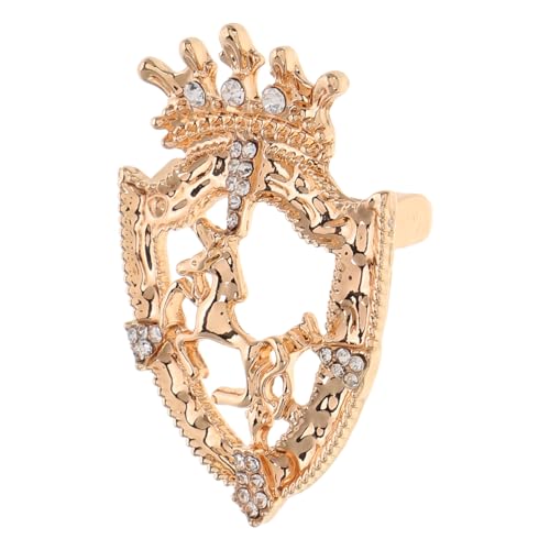 DEARMAMY Vintage Krone Brosche Pin Strass Kragennadel Pferd Abzeichen Anstecknadel Herren Anzug Schmuck von DEARMAMY