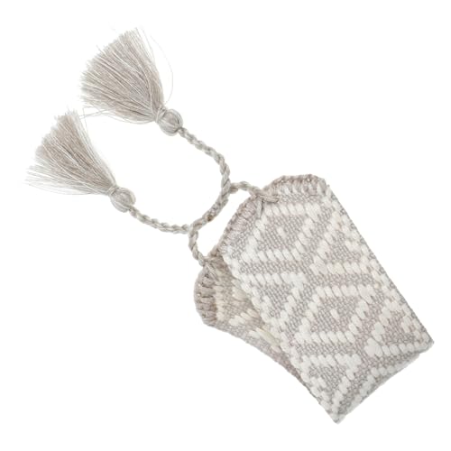 DEARMAMY Armband Telefon Brieftasche Kette Handgelenkschlaufen Beim Gewichtheben Anzeige Handgewebtes Fußkettchen Größer Handgelenkmanschetten Finger Ringe Polyester Light Grey von DEARMAMY