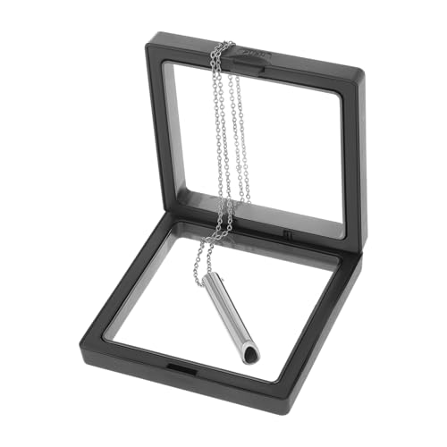 DEARMAMY Atemübungs Halskette Edelstahl Anhänger mit Verstellbarer Kette für Frauen Yoga Meditation Schmuck Geschenk mit Geschenkbox von DEARMAMY