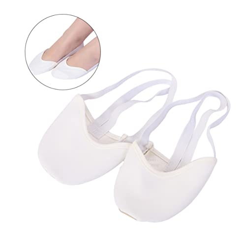 DEARMAMY Atmungsaktive rutschfeste Tanzsocken Weiß Halbe Sohle für Yoga Ballett Damen Mädchen Schweißabsorbierend Verbesserte Stabilität und Balance von DEARMAMY