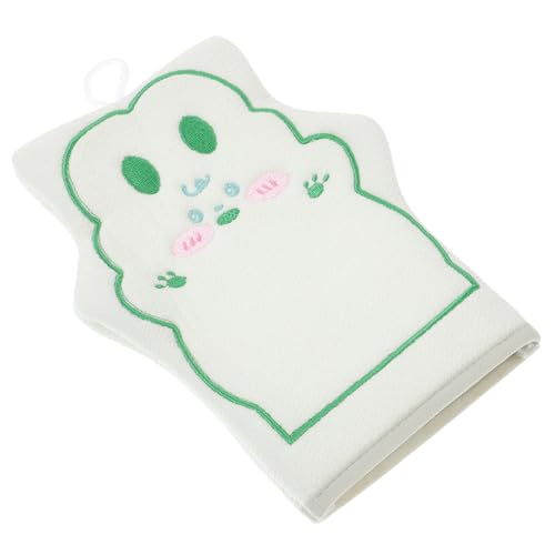 DEARMAMY Badetuch Peeling-handschuhe Für Mädchen Fäustlinge Zum Schrubben Der Haut Schrubbhandschuh Kompakter Peeling-fäustling Duschschuh Waschlappen Stoff Light Green von DEARMAMY