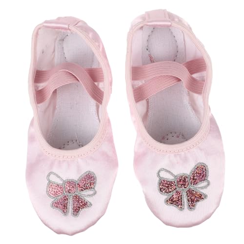 DEARMAMY Ballettschuhe für Elastische Yogaballettschläppchen mit Rutschfester Sohle Atmungsaktiv Leichter Tanzschuh für Ballett Modern Dance Yoga von DEARMAMY