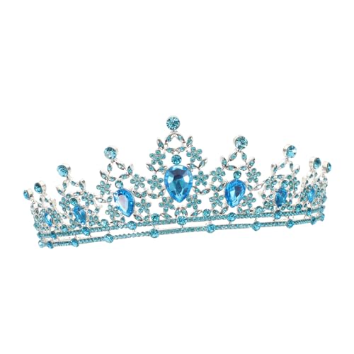 DEARMAMY Barock Vintage Krone Braut Tiara mit Strass Hochzeit Haarschmuck Damen Cosplay Party Zubehör für Besondere Anlässe und Festliche Events von DEARMAMY