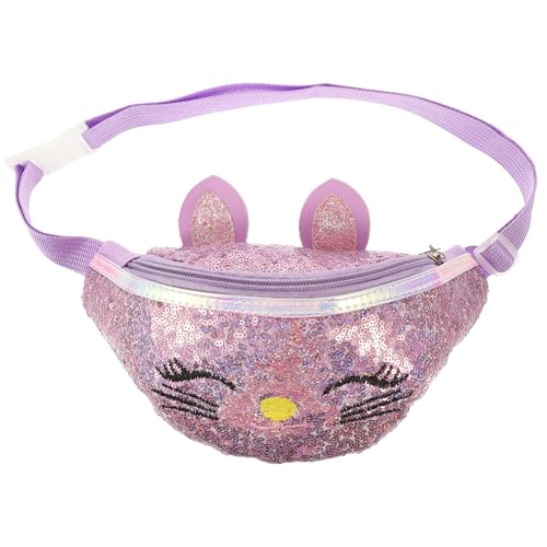 DEARMAMY Bauchtasche Cartoon Katze Verstellbar als Umhängetasche und Brustbeutel für Mädchen Modische Mini Crossbody Tasche für Snacks Handy Vielseitige Gürteltasche mit Trendigem Design von DEARMAMY