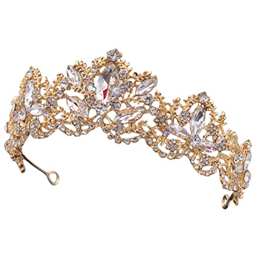 DEARMAMY Blonde Haarkronen -Tiara Zu für Mädchen Prinzessin Sei Braut- Brautparty-Krone Strass Tiara braut kopfschmuck Brautkopfbewegungen Krone Kopfbedeckung Legierung DEARMAMY Blonde Haarkronen -Tiara Zu für Mädchen Prinzessin Sei Braut- Brautparty-Krone Strass Tiara braut kopfschmuck Brautkopfbewegungen Krone Kopfbedeckung Legierung von DEARMAMY