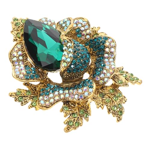 DEARMAMY Blumenbrosche Mit Strass-steinen Damen-modeschmuck Anstecker Für Kleider Und Schals Blumendesign Broschennadel Hochzeitsschmuck Für Frauen von DEARMAMY