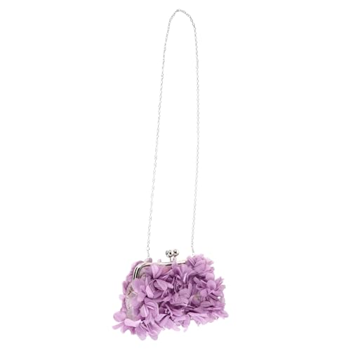 DEARMAMY Blumen Clutch für Damen Funkelnde Abendtasche mit Abnehmbarer Kette für Hochzeiten Partys und Formelle Anlässe Violett Stilvolles Design für DEARMAMY Blumen Clutch für Damen Funkelnde Abendtasche mit Abnehmbarer Kette für Hochzeiten Partys und Formelle Anlässe Violett Stilvolles Design für von DEARMAMY