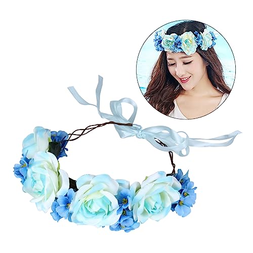 DEARMAMY Realistisches Haarband Mit Rosenblüten Stirnband Für Frauen Elegantes Blumendesign Für Hochzeits- Und Verlobungsfeiern von DEARMAMY