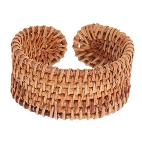 DEARMAMY Geflochtenes Armband Aus Rattan Handgefertigt Leichtes Stroharmband Im Vintage-stil Verstellbarer Armreif Für Damen Korbarmband Mit Bohemischen Charakter Für Sommer DEARMAMY Geflochtenes Armband Aus Rattan Handgefertigt Leichtes Stroharmband Im Vintage-stil Verstellbarer Armreif Für Damen Korbarmband Mit Bohemischen Charakter Für Sommer von DEARMAMY